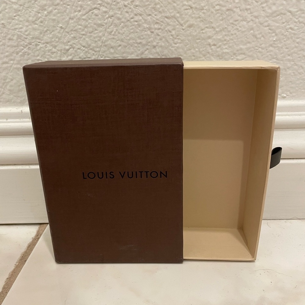 Louis Vuitton Small Drawer Box – Brown & Cream Storage Case (Pre-Owned)​​​